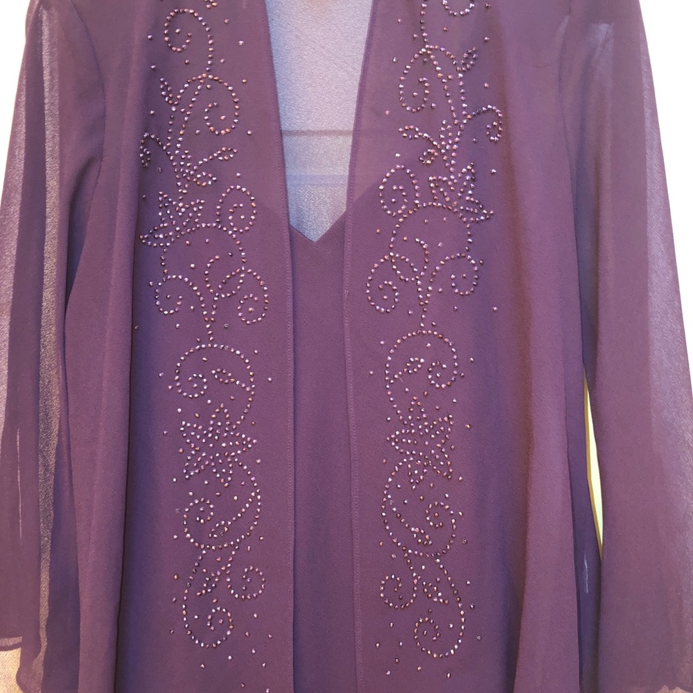 Beautiful dark purple evening dress - women’s 14